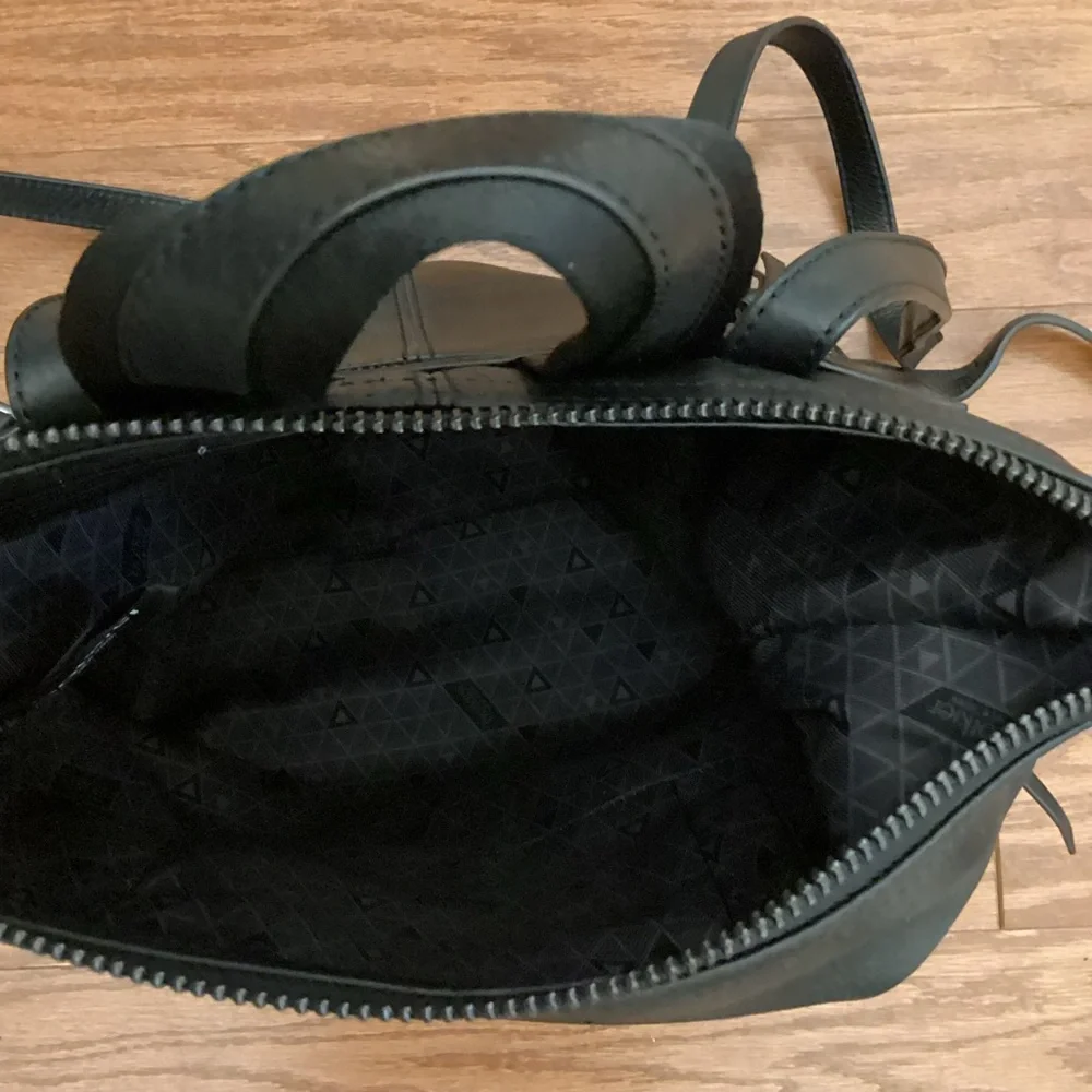 Black Leather Backpack